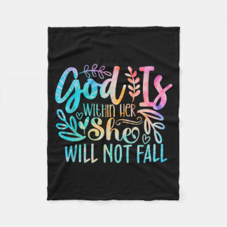 God is binnenin niet Bijbelvers citaat Religieus Fleece Deken