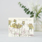 God is blij met je gele rozen briefkaart (Staand voorkant)