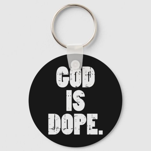 God is de Daus Jezus Christus Religieuze Christeli Sleutelhanger (Voorkant)