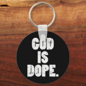 God is de Daus Jezus Christus Religieuze Christeli Sleutelhanger (Voorkant)