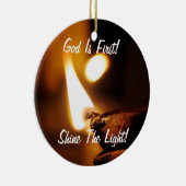 God is de eerste! Keramische ornament (Rechts)