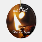 God is de eerste! Keramische ornament (Links)