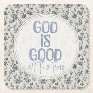 God is de hele tijd goed Christelijke Spreuk Kartonnen Onderzetters