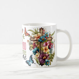 God is de hele tijd goed – door geloof geïnspireer koffiemok
