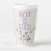 God is de hele tijd goed latte mok (Voorkant)