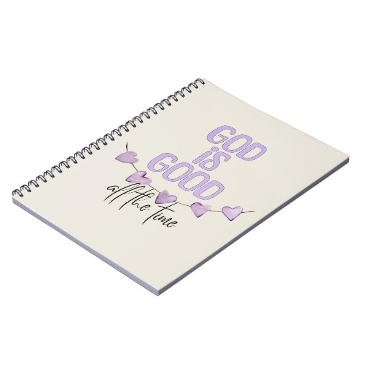 God is de hele tijd goed notitieboek (Linkerzijde)