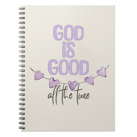 God is de hele tijd goed notitieboek (Voorkant)