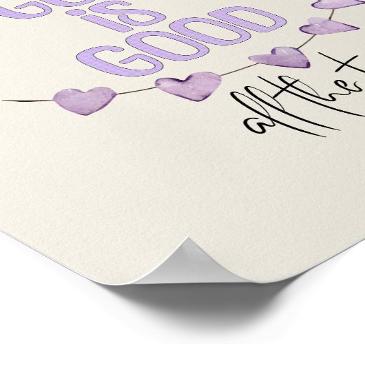 God is de hele tijd goed poster (Hoek)