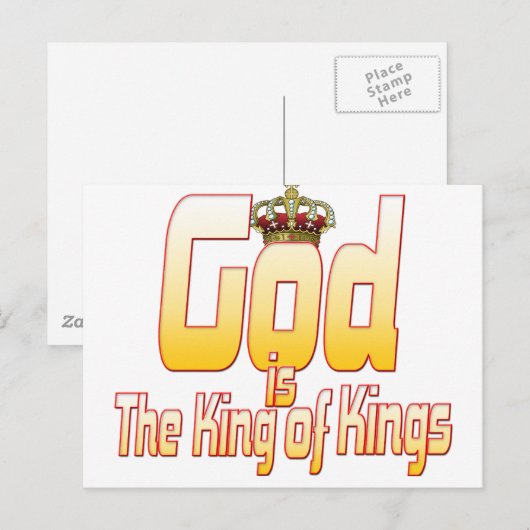 God is de Koning der koningen Briefkaart (Voorkant / Achterkant)