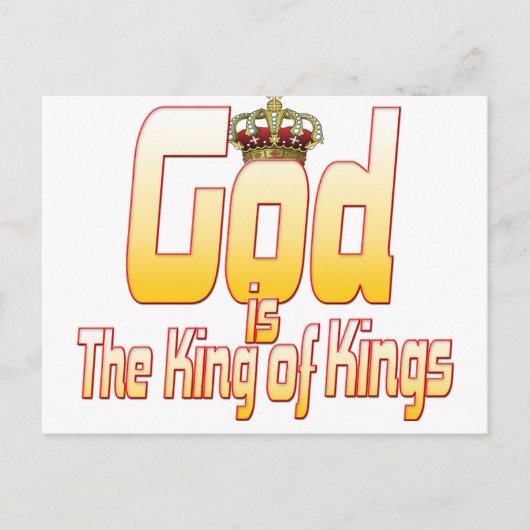 God is de Koning der koningen Briefkaart (Voorkant)