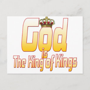 God is de koning van Kings Briefkaart