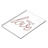 God is de Liefde Modern Christelijke Prayer Journa Notitieboek (Linkerzijde)