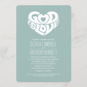 God is de liefdesbijbel verse Christelijke bruilof Kaart