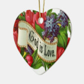 God is de liefdeskerstversiering keramisch ornament (Links)