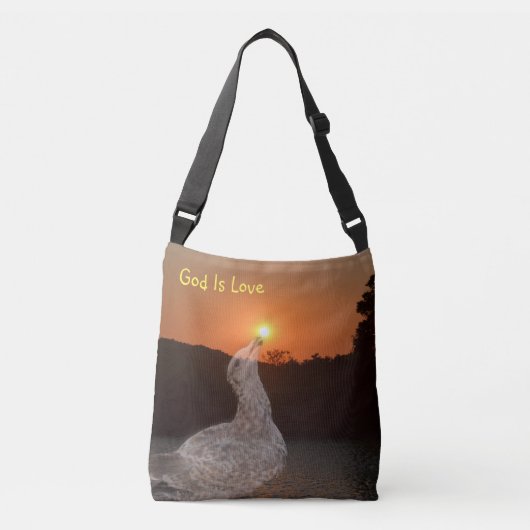 God is de Love Sunset Crossbody Tas (Voorkant)