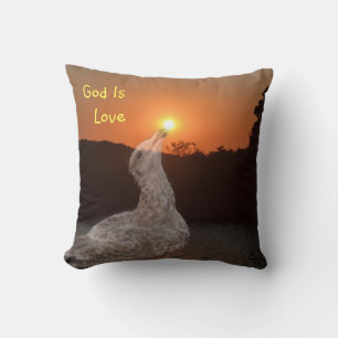God is de Love Sunset Kussen