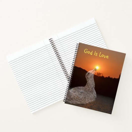 God is de Love Sunset Notitieboek (Binnen)