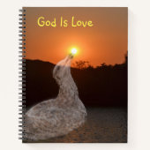 God is de Love Sunset Notitieboek (Voorkant)