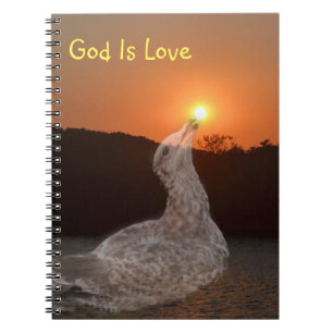 God is de Love Sunset Notitieboek