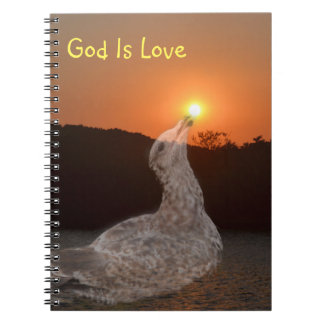 God is de Love Sunset Notitieboek