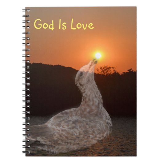 God is de Love Sunset Notitieboek (Voorkant)
