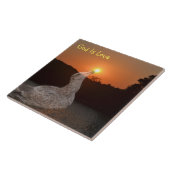 God is de Love Sunset Tegeltje (Zijkant)