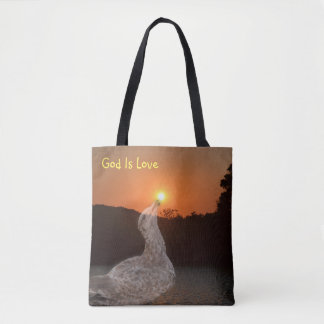 God is de Love Sunset Tote Bag