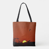 God is de Love Sunset Tote Bag (Achterkant)
