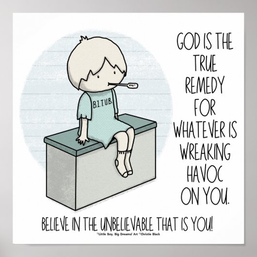 God is de remedie poster (Voorkant)