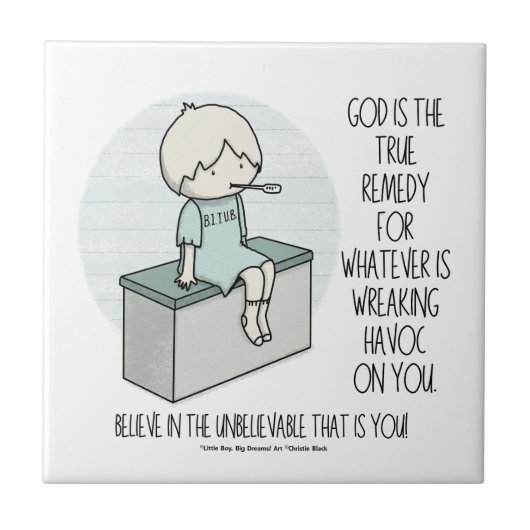 God is de remedie tegeltje (Voorkant)