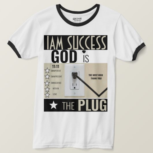 GOD IS DE STROOMCONTACT T-SHIRT (Design voorkant)