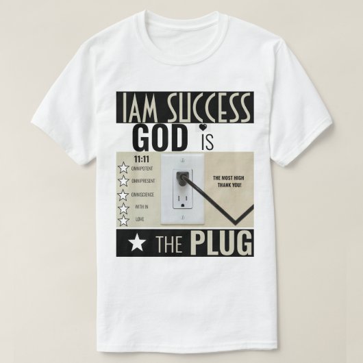 GOD IS DE STROOMCONTACT T-SHIRT (Design voorkant)