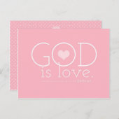 God is de Valentijn van de liefde Feestdagenkaart (Voorkant / Achterkant)