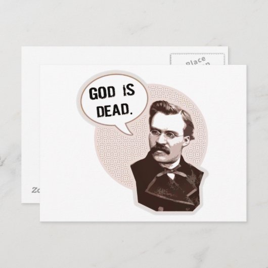 God is dood (Nietzsche) Briefkaart (Voorkant / Achterkant)
