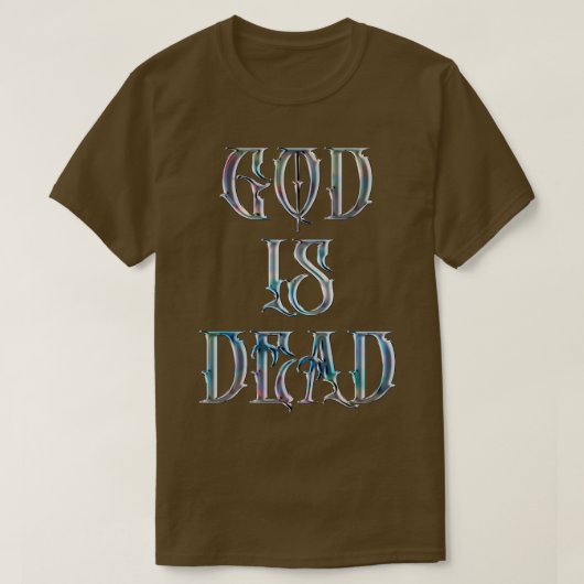 God is dood Nietzsche citaat 2 T-shirt (Design voorkant)