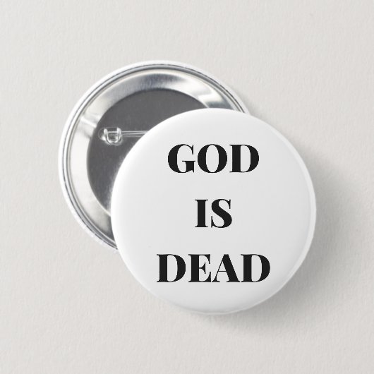 God is dood ronde button 5,7 cm (Voorkant /achterkant)