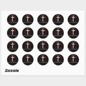 God is dood ronde sticker (Vel)