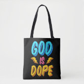 God Is Dope Funny Christian Faith Religious Believ Tote Bag (Voorkant)