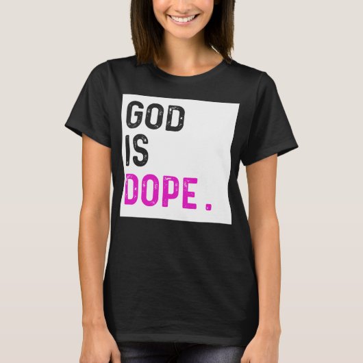 God is Dope PAARSE Grappig Christelijk Geloof Gelo T-shirt (Voorkant)