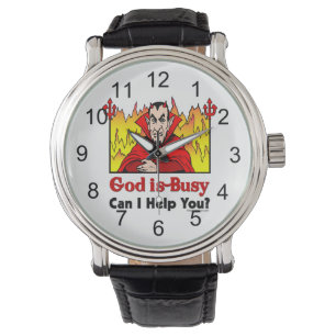 God is druk, kan ik je helpen? horloge
