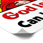 God is druk, kan ik je helpen met grappige satan poster (Hoek)
