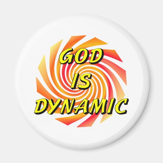 God is Dynamisch Christelijk Magneet (Voorkant)