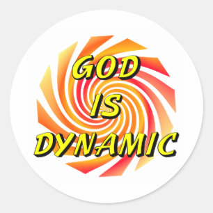 God is Dynamisch Christelijk Ronde Sticker