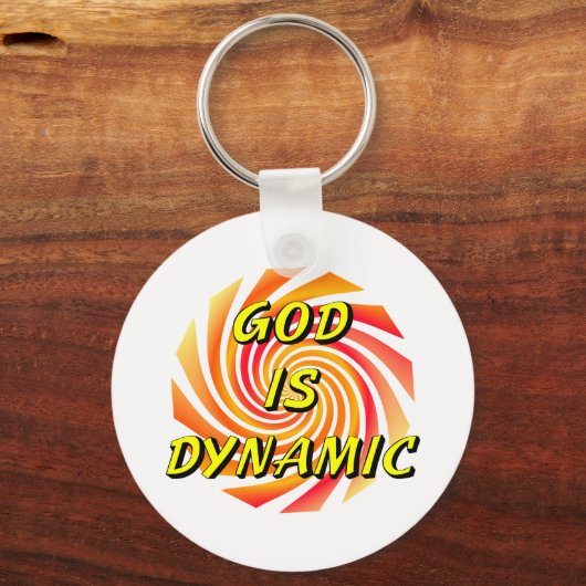 God is Dynamisch Christelijk Sleutelhanger (Voorkant)