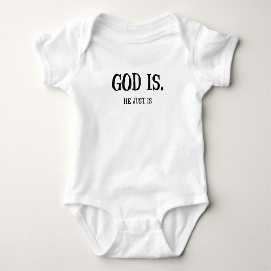 GOD IS EEN BABY ROMPER (Voorkant)