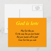 God is een briefkaart van liefde (Voorkant / Achterkant)