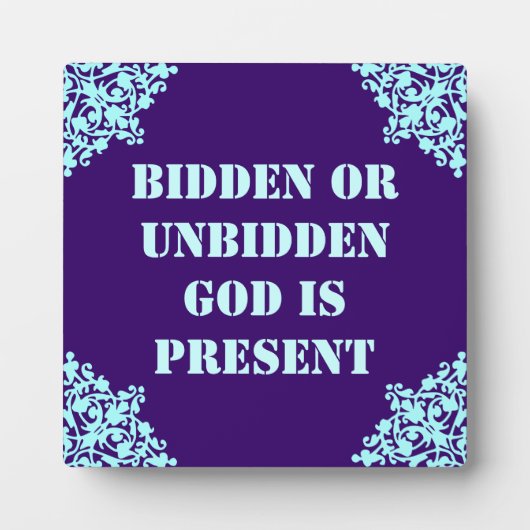 God is een cadeau plaque fotoplaat (Voorkant)