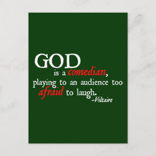 God is een Comedian Briefkaart