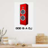 God is een DJ Poster (Keuken)