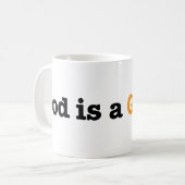 God is een gember koffiemok (Voorkant links)